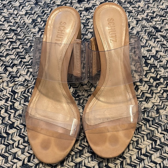 SCHUTZ Tan Mules Sleek Minimalist Design - Picture 4 of 14